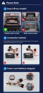 7″ Double DIN Android Car Stereo with CarPlay for Volkswagen  Skoda  SEAT 2004–2013 （DZ-108） - Image 15