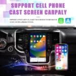 11.8″ Tesla-Style Android Car Stereo with CarPlay for Dodge RAM 1500 / 2500 / 3500 2019–2024 (DQ-100) - Image 4