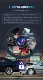 Dash cam HD Car DVR 2K Driving Recorder Recording Camera TFT Screen Front and Rear Dashboard Video Recorder Black Box (DVR-01) - Image 7