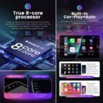 9″/10″ Universal Android Car Stereo with carplay OLED Touch Screen & Knob (DPCJ-100) - Image 3