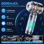 18000PA 4-in-1 Brushless Car Vacuum Cleaner with Blowing, Suction & HEPA Filter 【XCQ-001】 - Image 7